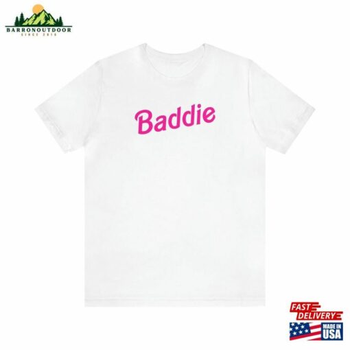 Baddie Barbie Doll Font Tee Unisex Modern Slim Fit Funny Ken Movie Inspired T-Shirt