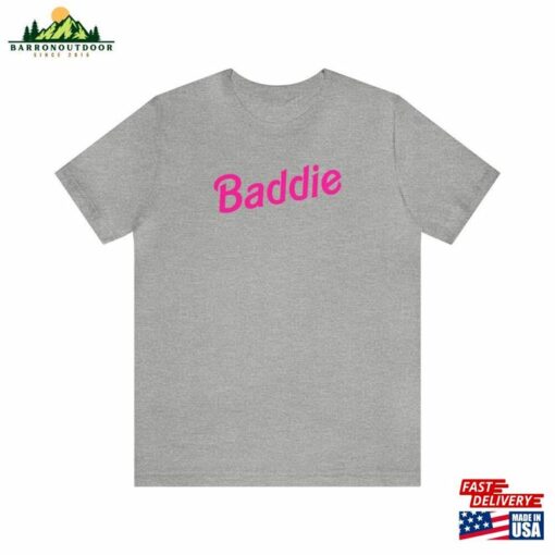 Baddie Barbie Doll Font Tee Unisex Modern Slim Fit Funny Ken Movie Inspired T-Shirt