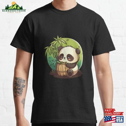 Bamboo And Chill With Kawaii Panda In China Classic T-Shirt Unisex