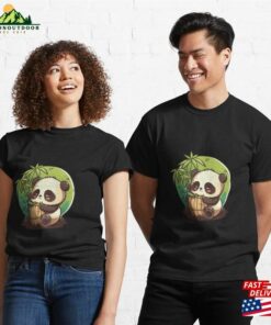 Bamboo And Chill With Kawaii Panda In China Classic T-Shirt Unisex