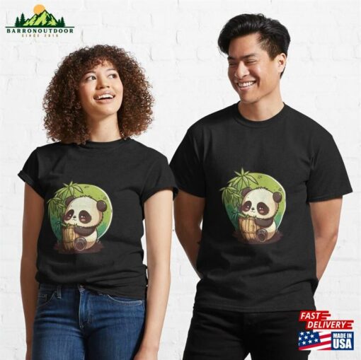 Bamboo And Chill With Kawaii Panda In China Classic T-Shirt Unisex