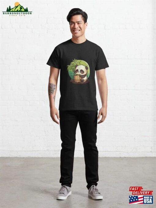 Bamboo And Chill With Kawaii Panda In China Classic T-Shirt Unisex