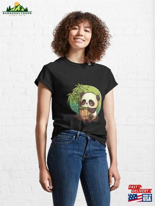 Bamboo And Chill With Kawaii Panda In China Classic T-Shirt Unisex