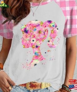Barb Pink Floral V Neck 3D Unisex Shirt T-Shirt Barb Pink Floral V Neck 3D Unisex Shirt T-Shirt