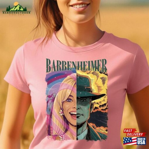 Barbenheimer 2023 Vintage T-Shirt Gift For Women And Man Unisex Barbie Hoodie Sweatshirt