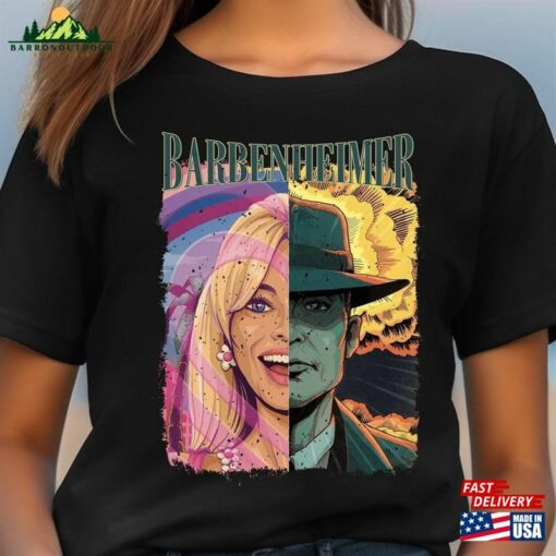 Barbenheimer 2023 Vintage T-Shirt Gift For Women And Man Unisex Barbie Hoodie Sweatshirt