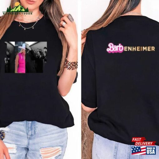 Barbenheimer Barbie And Oppenheimer 2 Sides Shirt Movie The Ultimate Double Feature Unisex Sweatshirt