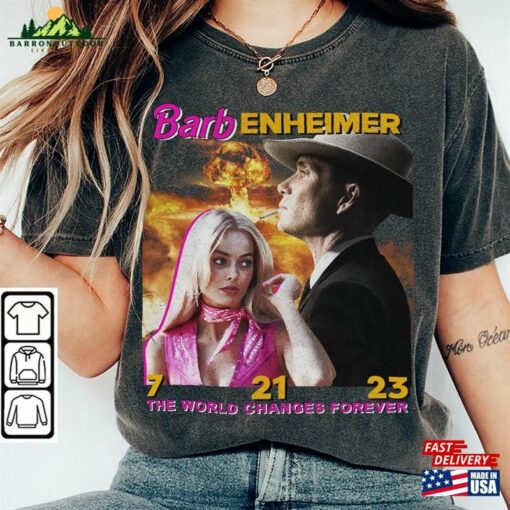 Barbenheimer Barbie And Oppenheimer Shirt Movie The Ultimate Double Feature Hoodie Sweatshirt