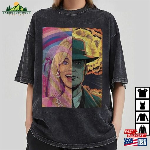 Barbenheimer Barbie And Oppenheimer Shirt Movie V2 The Ultimate Double Feature T-Shirt Hoodie