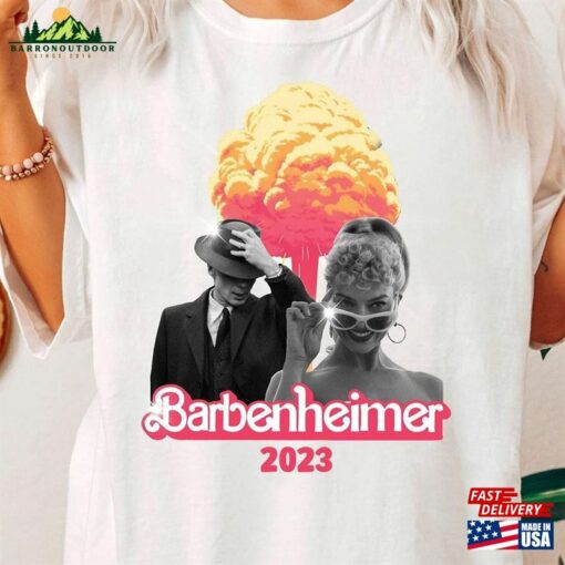 Barbenheimer Barbie And Oppenheimer Shirt Tee Movie Inspired T-Shirt Hoodie