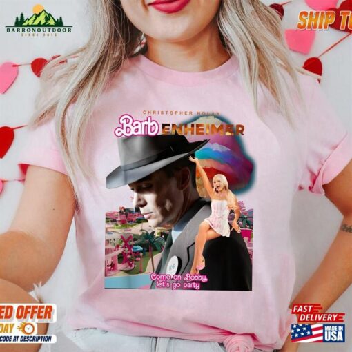 Barbenheimer Barbie Movie Oppenheimer Shirt Come On Let’S Go Party Princess Barbies New Movies 2023 Unisex Sweatshirt