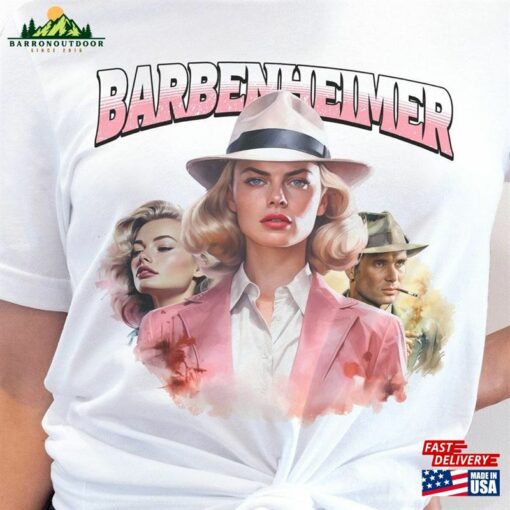 Barbenheimer Barbie Oppenheimer T-Shirt Bella Canvas Movie Shirt Baby Lets Go Party Classic