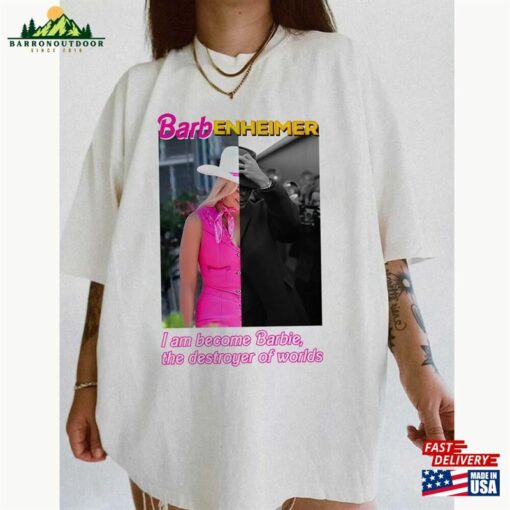 Barbenheimer Barbie X Oppenheimer T-Shirt Movie Shirt The Ultimate Double Feature Hoodie Classic