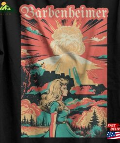 Barbenheimer Cartoon Landscape Tv Serie Movie 2023 Gift T-Shirt For Woman Margot Robbie Ryan Gosling Destroyer Of Worlds Tee Classic Hoodie