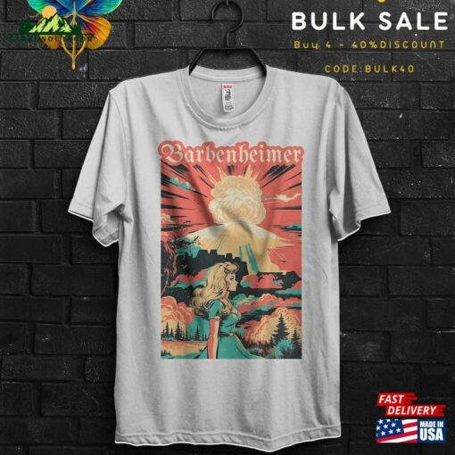 Barbenheimer Cartoon Landscape Tv Serie Movie 2023 Gift T-Shirt For Woman Margot Robbie Ryan Gosling Destroyer Of Worlds Tee Sweatshirt Hoodie