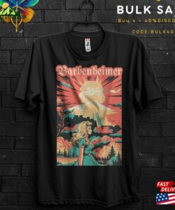 Barbenheimer Cartoon Landscape Tv Serie Movie 2023 Gift T-Shirt For Woman Margot Robbie Ryan Gosling Destroyer Of Worlds Tee Unisex Hoodie