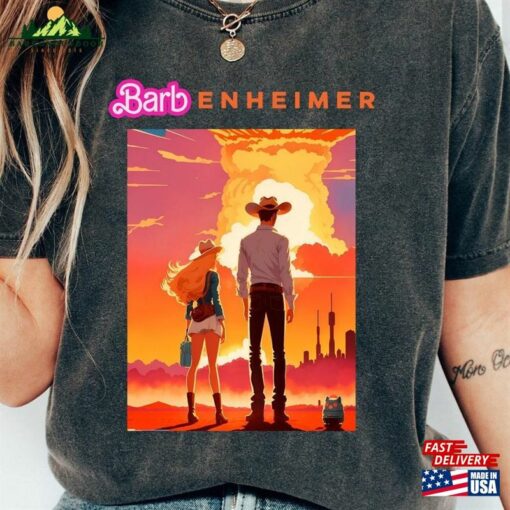 Barbenheimer Comfort Colors Shirt Graphic Design Barbie X Oppenheimer 2023 Sweatshirt Unisex