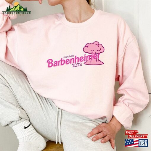 Barbenheimer I Survived 2023 Sweatshirt Barbieheimer Active Funny Movie Hoodie T-Shirt