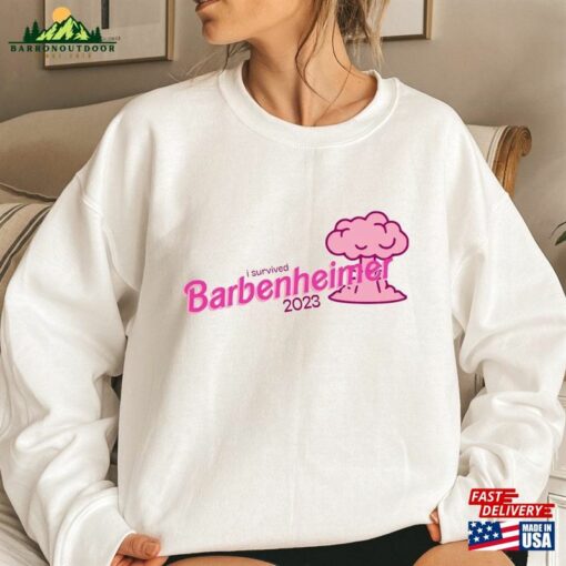 Barbenheimer I Survived 2023 Sweatshirt Barbieheimer Active Funny Movie Hoodie T-Shirt