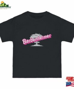Barbenheimer In Pink Barbie Font Unisex Beefy T Short Classic Hoodie 2 Barbenheimer In Pink Barbie Font Unisex Beefy T Short Classic Hoodie 3