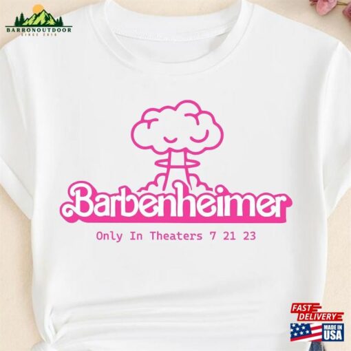 Barbenheimer Only In Theaters 7 21 23 Shirt Movie Trending 2023 T-Shirt Hoodie Unisex