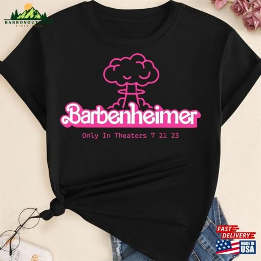 Barbenheimer Only In Theaters 7 21 23 Shirt Movie Trending 2023 T-Shirt Hoodie Unisex