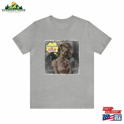 Barbenheimer Pondering Elegance Vintage Barbie Inspired Tee Jersey Short Sleeve T-Shirt Hoodie