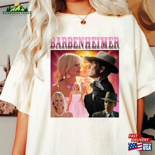 Barbenheimer Retro Shirt Barbie Oppenheimer Tee Movie Inspired Hoodie Unisex