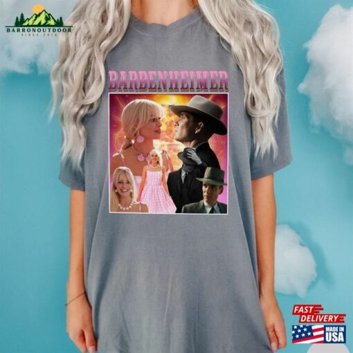 Barbenheimer Retro Shirt Barbie Oppenheimer Tee Movie Inspired Hoodie Unisex