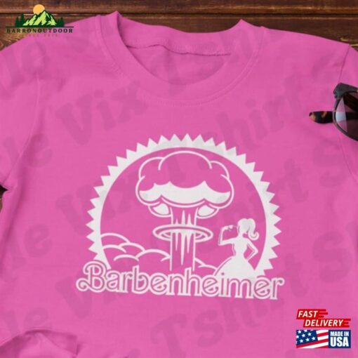 Barbenheimer Shirt Barbie Meets Oppenheimer T-Shirt For Fans Of The Plastic Fantastic Doll Cillian Murphy Hoodie Sweatshirt