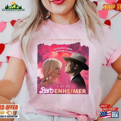 Barbenheimer Shirt Barbie Vs Oppenheimer Cillian Murphy Margot Robbie Fan Classic Unisex