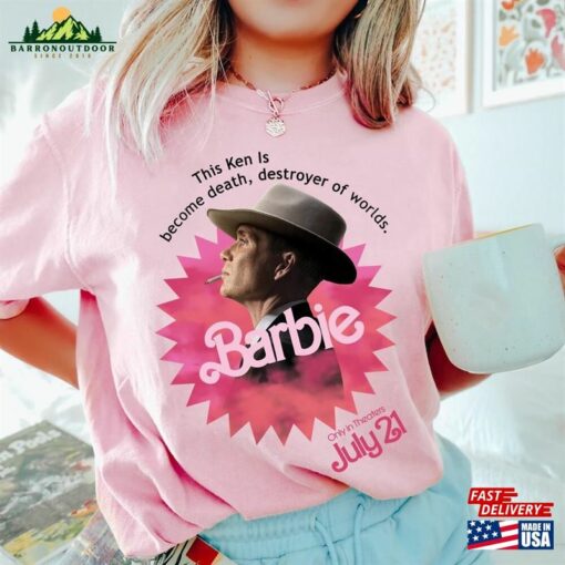 Barbenheimer Shirt Barbie Vs Oppenheimer Cillian Murphy Margot Robbie Fan T-Shirt Unisex