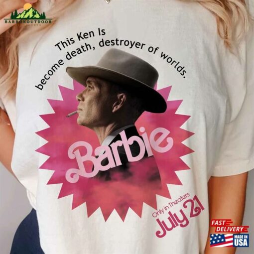 Barbenheimer Shirt Barbie Vs Oppenheimer Cillian Murphy Margot Robbie Fan T-Shirt Unisex