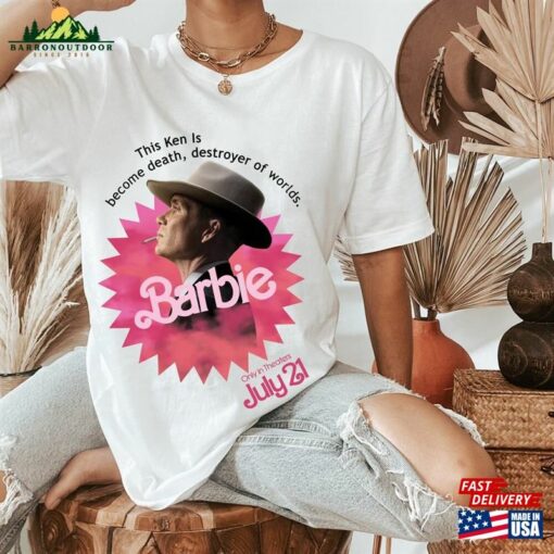 Barbenheimer Shirt Barbie Vs Oppenheimer Cillian Murphy Margot Robbie Fan T-Shirt Unisex