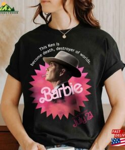 Barbenheimer Shirt Barbie Vs Oppenheimer Cillian Murphy Margot Robbie Fan T Shirt Unisex 4