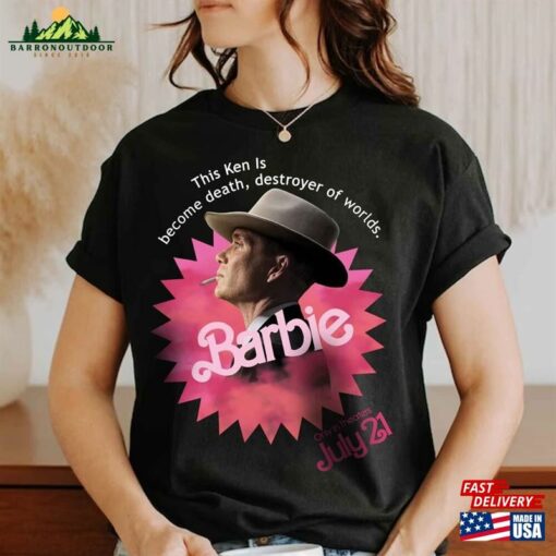 Barbenheimer Shirt Barbie Vs Oppenheimer Cillian Murphy Margot Robbie Fan T-Shirt Unisex