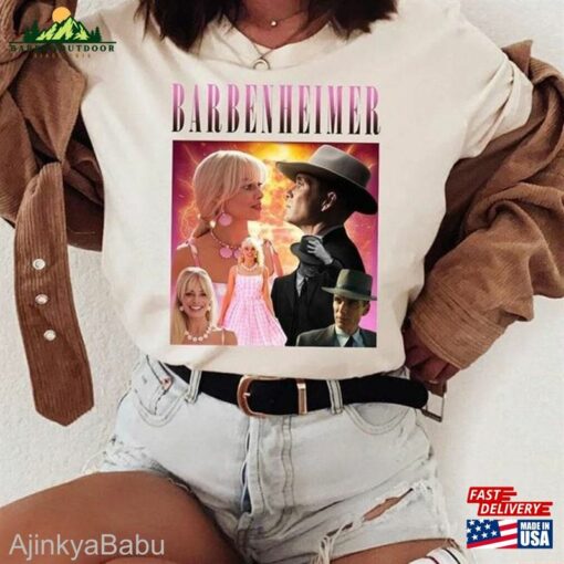 Barbenheimer Shirt Barbie Vs Oppenheimer Tee Cillian Murphy Margot Robbie Unisex Sweatshirt