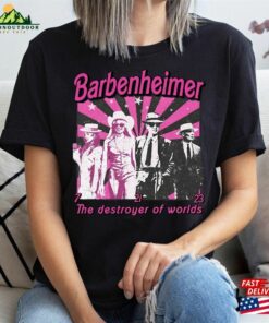 Barbenheimer Shirt Funny Movie T-Shirt Vintage Barbie And Oppenheimer Hoodie 1 Barbenheimer Shirt Funny Movie T Shirt Vintage Barbie And Oppenheimer Hoodie 2