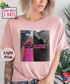 Barbenheimer Shirt Inside You There Are Two Wolves Meme T Shirt Unisex Hoodie 1