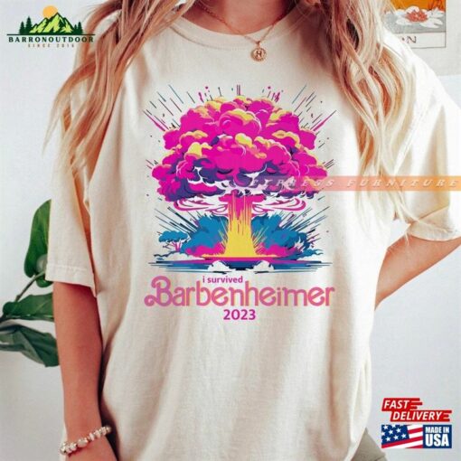 Barbenheimer Shirt The Destroyer Of World Tee Pink T-Shirt Sweatshirt