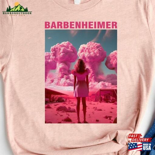 Barbenheimer Shirt The Destroyer Of World Tee Pink T-Shirt Unisex Hoodie