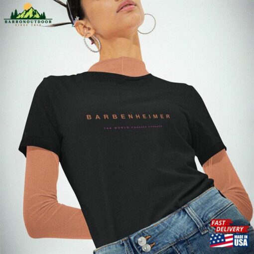 Barbenheimer Tee Unisex Jersey Short Sleeve The World Forever Changes Barbie Oppenheimer Greta Gerwig Christopher Nolan Classic Hoodie