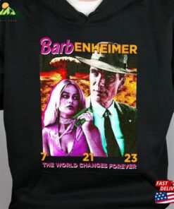 Barbenheimer The World Changes Forever Hoodie Barbie Oppenheimer Pink T-Shirt Barbenheimer The World Changes Forever Hoodie Barbie Oppenheimer Pink T-Shirt