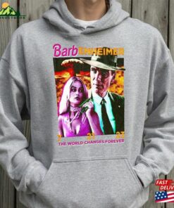Barbenheimer The World Changes Forever Hoodie Barbie Oppenheimer Pink T-Shirt Barbenheimer The World Changes Forever Hoodie Barbie Oppenheimer Pink T-Shirt