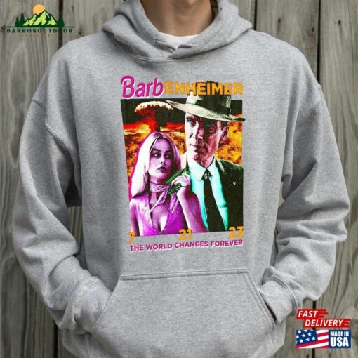 Barbenheimer The World Changes Forever Hoodie Barbie Oppenheimer Pink T-Shirt