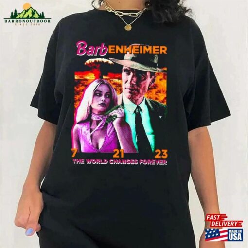 Barbenheimer The World Changes Forever Shirt Barbie Oppenheimer T-Shirt I Survived Sweatshirt Classic