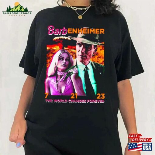 Barbenheimer The World Changes Forever Shirt Barbie Oppenheimer T-Shirt I Survived Sweatshirt Unisex