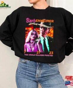 Barbenheimer The World Changes Forever Shirt Barbie Oppenheimer T Shirt I Survived Unisex Hoodie 3