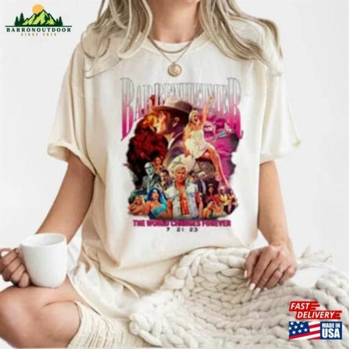 Barbenheimer The World Changes Forever T-Shirt 2023 Barbie Oppenheimer Movie Tee Sweatshirt Unisex