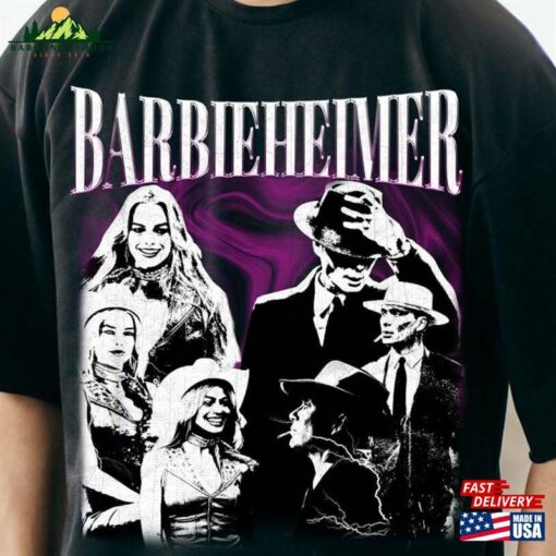 Barbenheimer Vintage Shirt Barbie Vs Oppenheimer Cillian Murphy Margot Robbie Hoodie Unisex